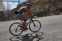 Holiday 2009 – Cyclist climbing the Col du Galibier (2645 meter)