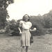 Mom with a California grapefruit, spring, 1946