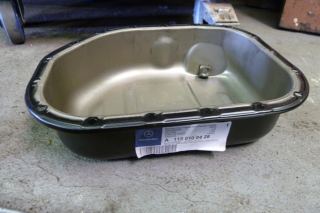 New oil pan for the Mercedes
