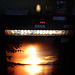 Cigarette machine with a sunset