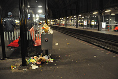 Cleaning-staff strike at Amsterdam Central Station