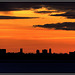 Portsmouth skyline from Langstone Harbour at sunset