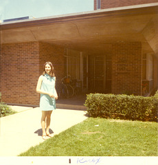 Mary, packed up and ready to leave Knox, June 1969.