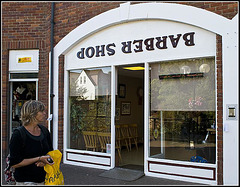 Barber Shop Salisbury (...and no, I don't know why the sign is upside down)