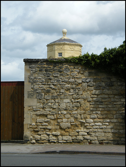 tower behind the infirmary wall