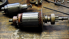 Taking apart a starter engine – electro motor