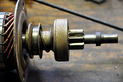 Taking apart a starter engine – Cogwheel which connects to the flywheel