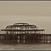 West Pier Brighton in stormy seas!