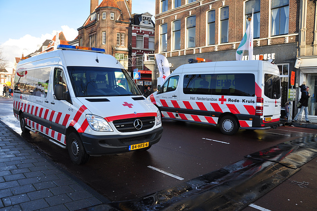 Red Cross vans