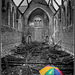 Derelict Convent - Black & White with selective colouring