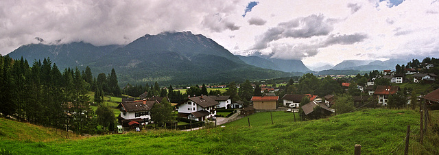 View of the valley near Wallgau in Bavaria