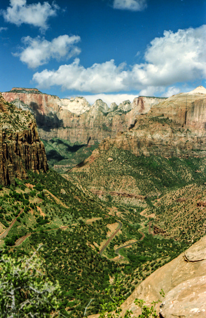Zion NP, Canyon Overlook, Sept. 1978 (270°)