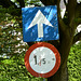 Old-style traffic sign