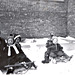 Rick and Karen on right with neighbors, 1950, Chicago