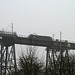 Rendsburger Hochbrücke – Single engine on the bridge