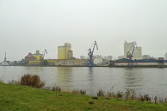 Industry on the banks of the Nord-Ostsee-Kanal at Rendsburg