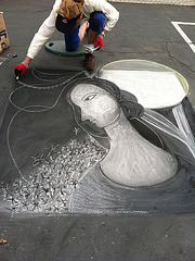 Chalk Art inspired by Hannah Frank