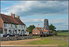 The Royal Oak and the Old Mill, Langstone Harbour.