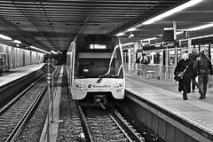 The Randstadrail E line at The Hague Central Station