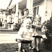 Taylor-Tot Terror on Plum Street, New Orleans, about 1948 with cousins, Guy and Donna.