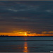 Langstone Harbour sunset and Portsmouth skyline