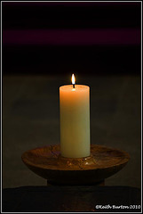 Solitary candle