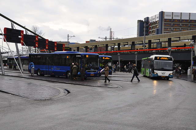 Arriva buses at Leiden Centraal station