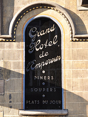 Sign of Grand Hotel de l'Empereur in Maastricht