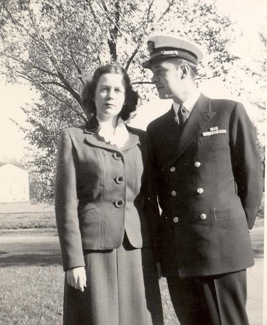 Dad with sister Doris, about 1943