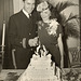Carl and Alice Greyson cutting the cake, 1946, Valentines Day
