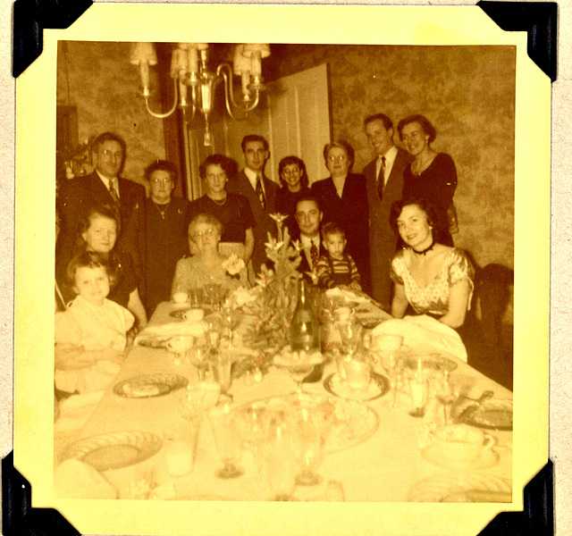 Grossenbach Christmas dinner, about 1949