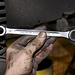 Open ring key for replacing brake hoses