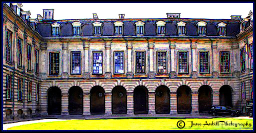 Boughton House in water colour