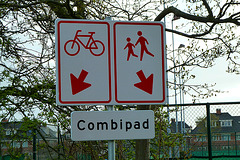 Combination path for bicycles and alien visitors