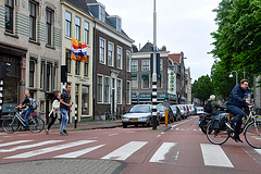 Crossing of the Hogewoerd and the St. Jorissteeg in Leiden