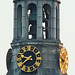 Clock and tower of the Marekerk in Leiden