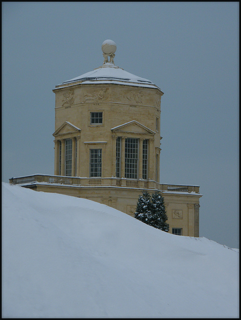 tower in the snow
