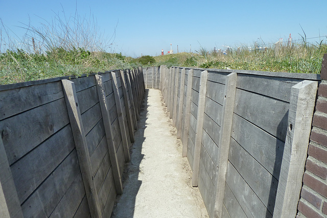 Trench of the Atlantik Wall at IJmuiden