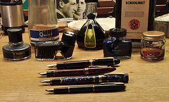 Fountain pens and ink