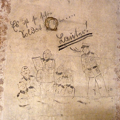 Drawing made by German soldiers in a bunker in IJmuiden