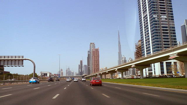 Dubai 2012 – Sheikh Zayed Road (nr. 11) with the Burj Khalifa
