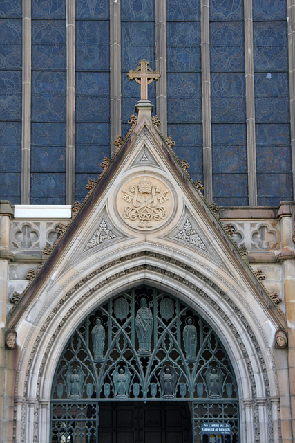 The entrance to St. Patrick's Cathedral