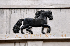 1743 Gable stone "Au cheval noir"