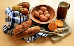 still life with eggs and no shadows