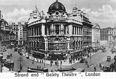 Old postcards of London – Strand and "Gaiety Theatre"