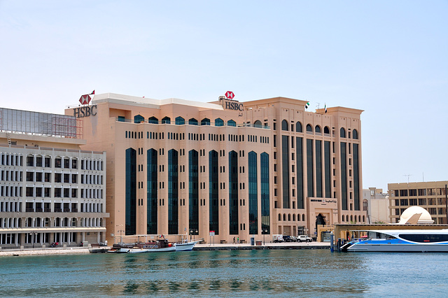 Dubai 2012 – HSBC Bank on the banks of the Creek