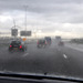 Heavy rain on the A4 highway