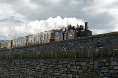 Train on a wall