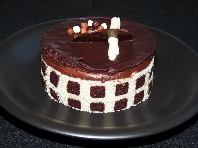 Chocolate Checker Mousse Cake