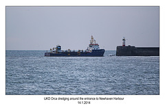 UKD Orca dredging off Newhaven - 14.1.2014